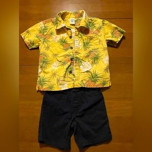 3T Hawaiian shirt and shorts outfit
